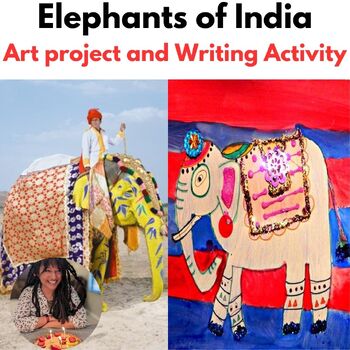 Preview of India Elephants Art Project History Lesson Art Project 1st-5th Grade