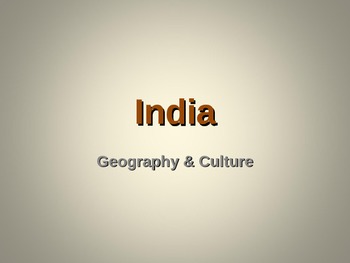 Preview of India; Geography & Culture