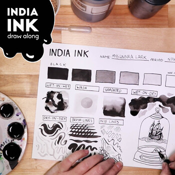 Preview of India Ink Worksheet