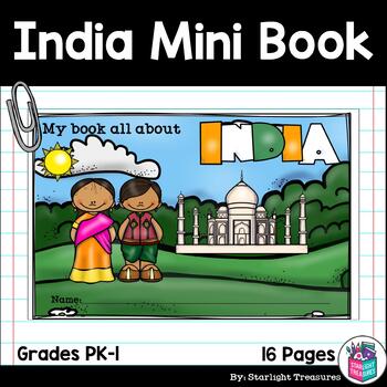 Preview of India Mini Book for Early Readers - A Country Study