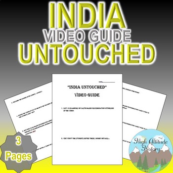 Preview of India Untouched Video Guide (World History)