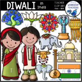 India and Diwali Clip Art
