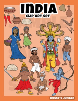 Preview of India clip art set