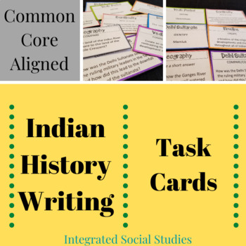 Preview of Indian History Writing Task Cards