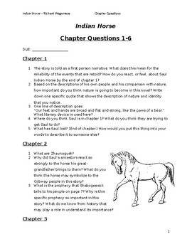 Preview of Indian Horse Novel Chapter Questions