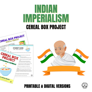 Preview of Indian Imperialism Cereal Box Project: Printable & Digital Resource