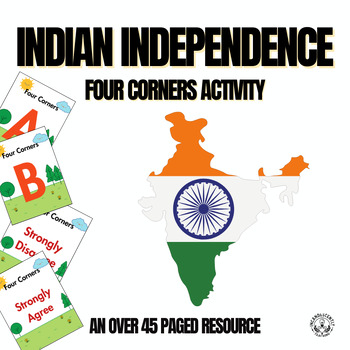 Preview of Indian Independence Four Corners Activity:  Grades 5-12
