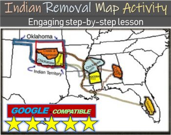 Preview of Indian Removal Act & Trail of Tears MAP activity: engaging step-by-step lesson