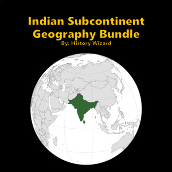 Preview of Indian Subcontinent Geography Webquest Bundle