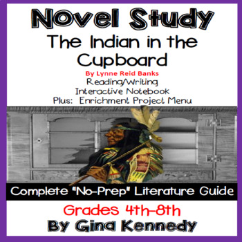 Preview of The Indian in the Cupboard Novel Study & Project Menu; Plus Digital Option