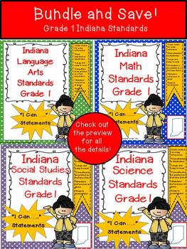 Preview of Indiana 3rd Grade Academic Standards "I Can Statements" Bundle