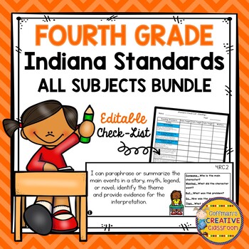 Preview of Indiana Standards Fourth Grade Bundle