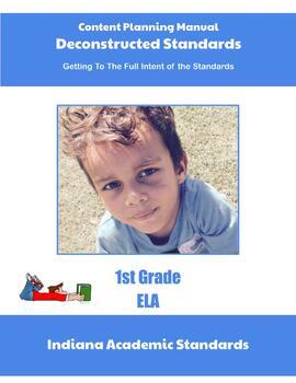 Preview of Indiana Deconstructed Standards Content Planning Manual 1st Grade ELA