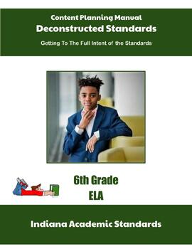 Preview of Indiana Deconstructed Standards Content Planning Manual 6th Grade ELA