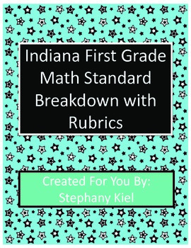 Preview of Indiana First Grade Math Standard Rubrics Sample