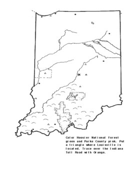 Indiana Mapping Activity Geography Indiana State History by Crazy4Education