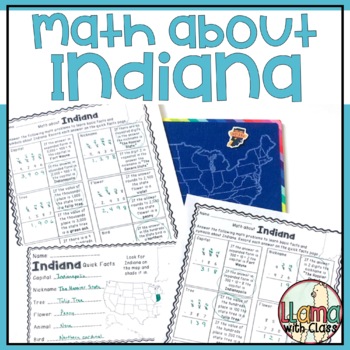 Preview of Math about Indiana State Symbols through Subtraction Practice