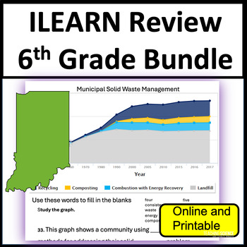 Preview of ILEARN Science Test Prep Bundle for 6th Grade Indiana Science Review & Practice