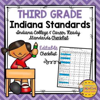 Preview of Indiana Standards 3rd Grade Checklist