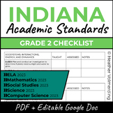 Indiana Standards Checklist 2023 | Grade 2