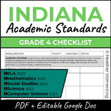 Indiana Standards Checklist 2023 | Grade 4