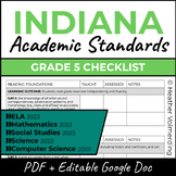 Indiana Standards Checklist 2023 | Grade 5