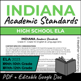 Indiana Standards Checklist 2023 | High School ELA