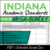 Indiana Standards Checklist 2023 | K to Grade 8 MEGA-BUNDLE