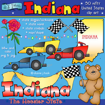 Preview of Indiana State Symbols Clip Art Download
