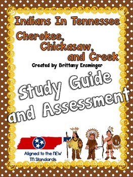 Preview of Indians in Tennessee {Cherokee, Chickasaw, Creek} Study Guide and Assessment