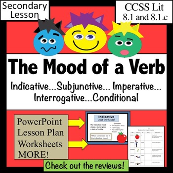 Verb Moods- Lesson PLUS by Kim Kroll | Teachers Pay Teachers