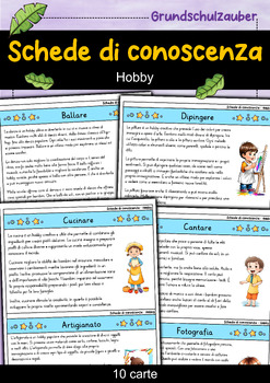 Preview of Indice delle schede di conoscenza - Hobby (Italiano)