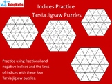 Indices Practice Tarsia Jigsaw Puzzles - Mathematics