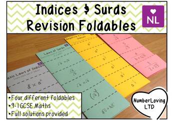 Preview of Exponents & \Radicals Revision Foldable