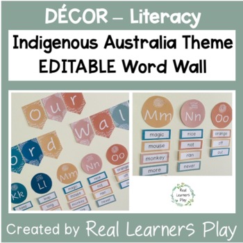 Preview of Indigenous Australia Theme EDITABLE Word Wall 