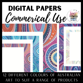 Preview of Indigenous Australian Art | Digital Paper | First Nations Aboriginal Borders