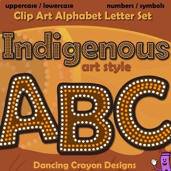 Preview of Indigenous Australian Art Style Alphabet Letter Clip Art