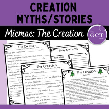 Preview of Indigenous Creation Stories and Myths: Micmac/Mi'kmaq