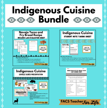 Preview of Indigenous Cuisine Bundle - Native Americans, FACS, Middle School or High School