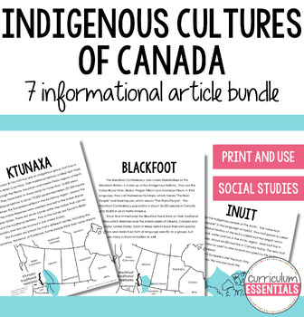 Preview of Indigenous (First Nations) Cultures Informational Articles Bundle