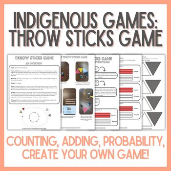 Preview of Math Probability Game: Indigenous Throw Sticks Game