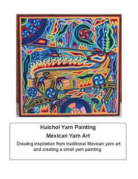 Preview of Indigenous Mexican Huichol Yarn Painting, Yarn Art