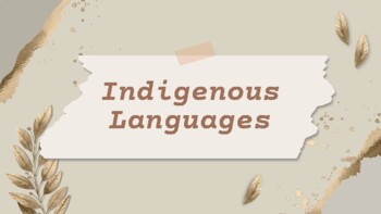 Preview of Indigenous Languages Exploration Unit