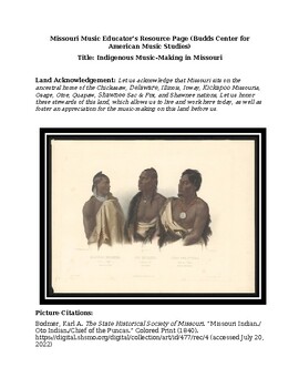 Preview of Indigenous Music in Missouri Base Lesson Plan