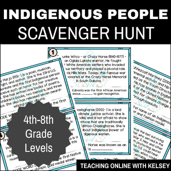 Preview of Indigenous People Scavenger Hunt, Educational Scavenger Hunt