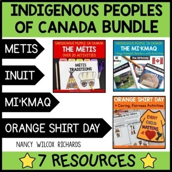Preview of Indigenous People of Canada Mini Books, Activities, plus Orange Shirt Day