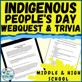 Preview of Bundle Indigenous Peoples' Day Activity Research WebQuest and Games