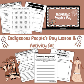Preview of Indigenous People's Day Google Slides Lesson & Activity Packet (3rd & 4th Grade)