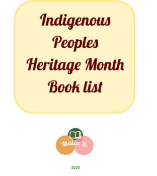 Preview of Indigenous People’s Heritage Month Visual Book Cover List