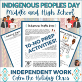 Indigenous Peoples Day Activities Middle High School Sub P